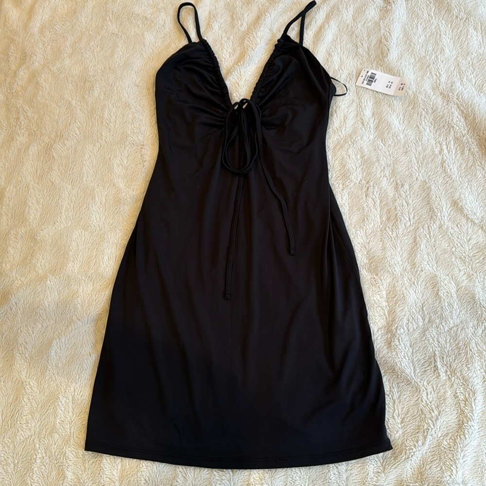 S NWT Abercrombie & Fitch black cutout mini dress